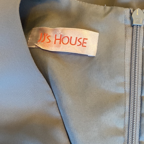 JJ’s House Medium Slate Gray Blue Quarter Sleeve Bridesmaid Dress - Picture 5 of 5